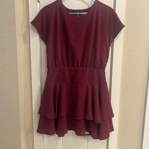 Habitual Girls Rich Burgundy Dress